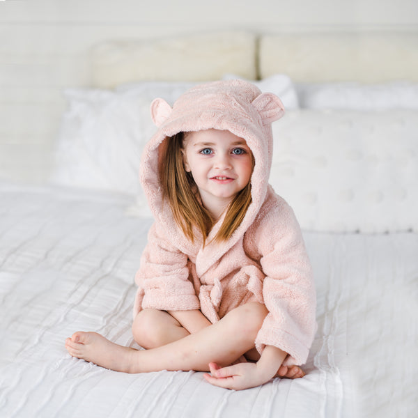 Organic Cotton Hooded Cover Up Blush