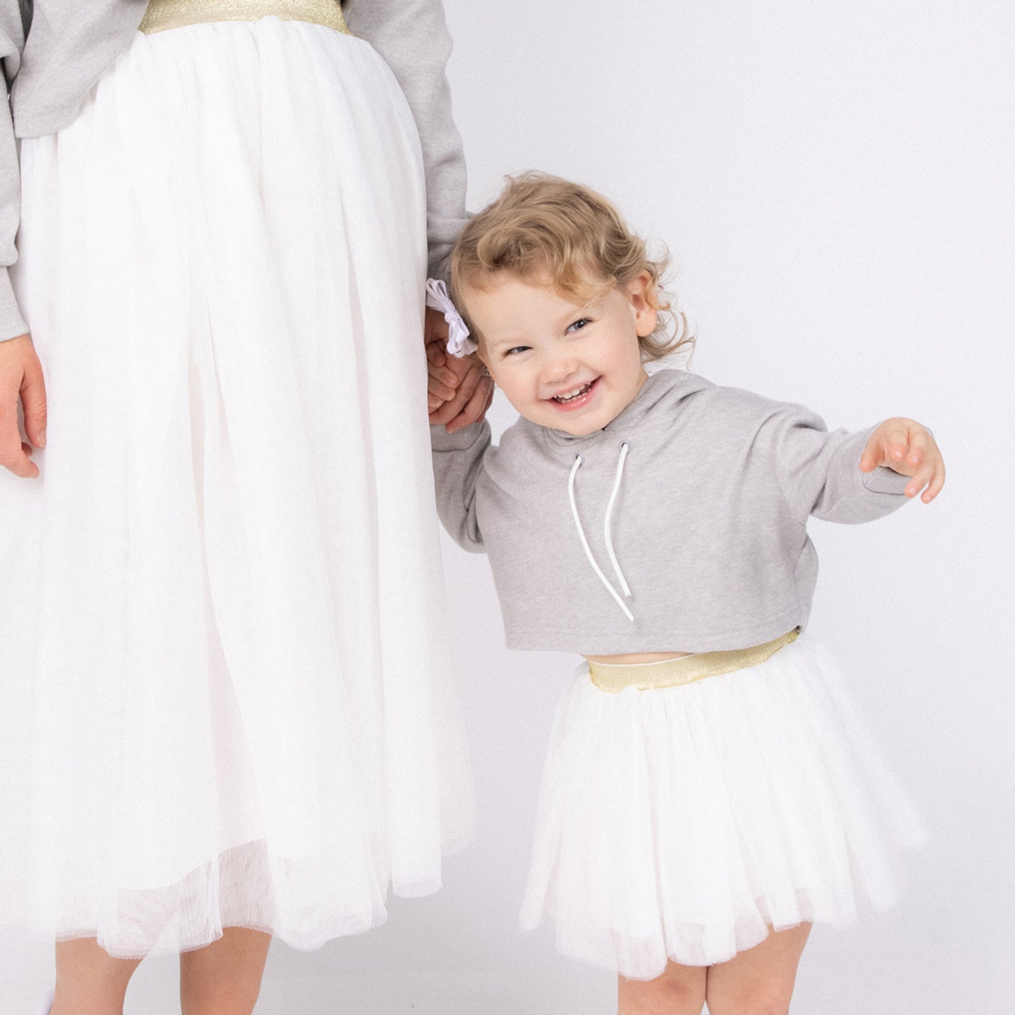High Waisted Tulle Skirt - White Mini