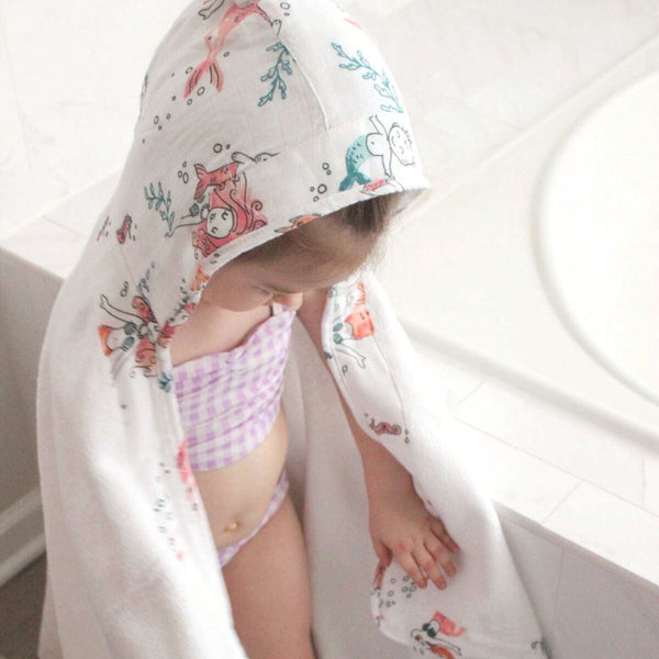 Mermaid Baby Hooded Towel 0-24 Months