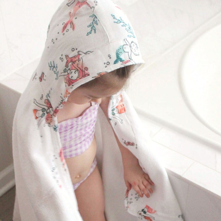 Mermaid Baby Hooded Towel 0-24 Months