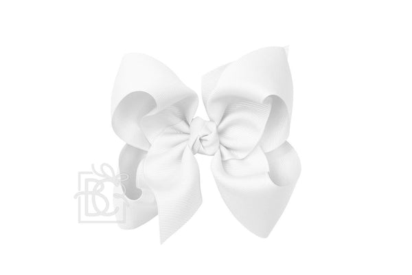 HUGE SIGNATURE GROSGRAIN DOUBLE KNOT BOW ON CLIP (5.5")