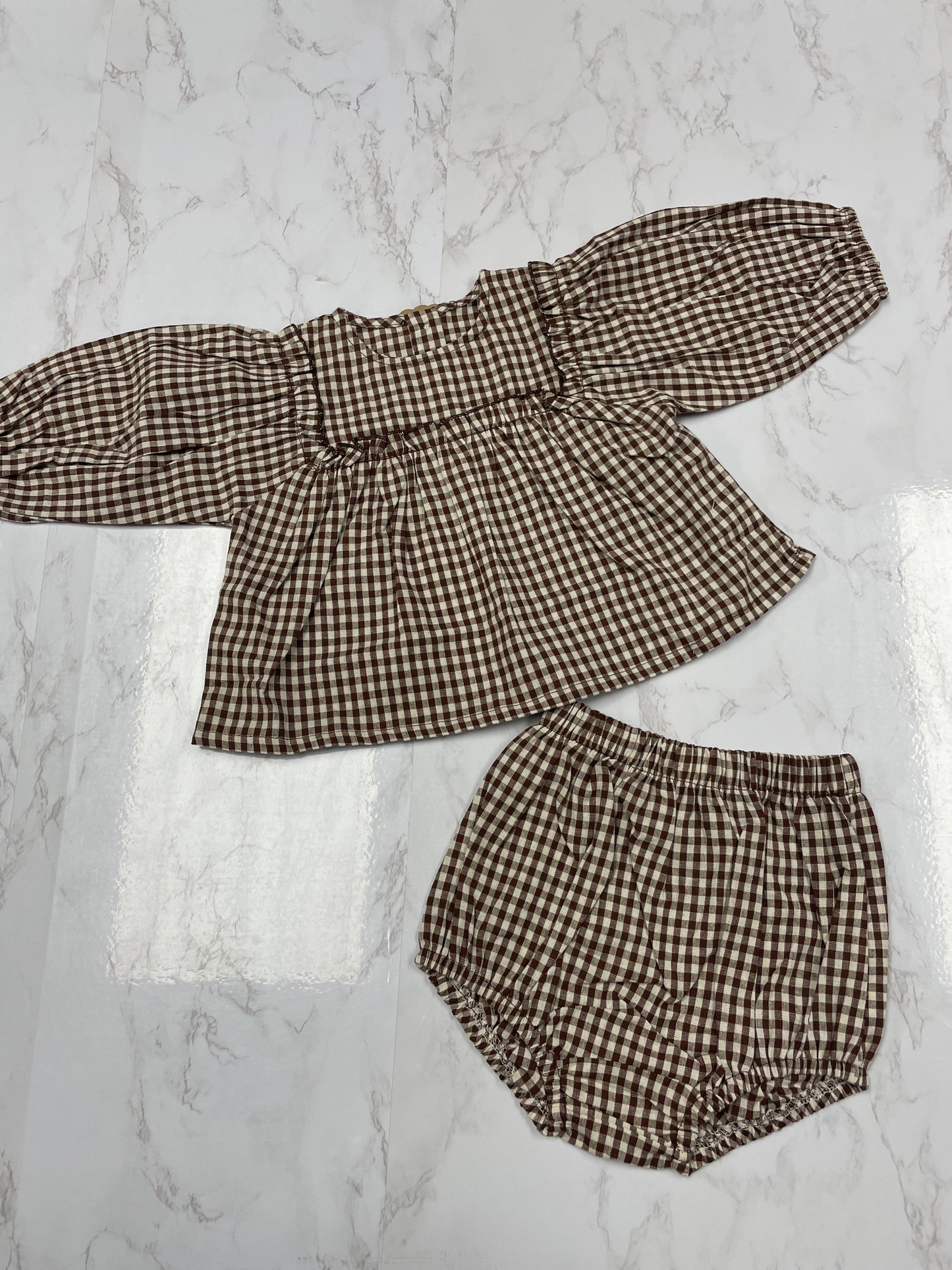 Gingham Two Piece Set