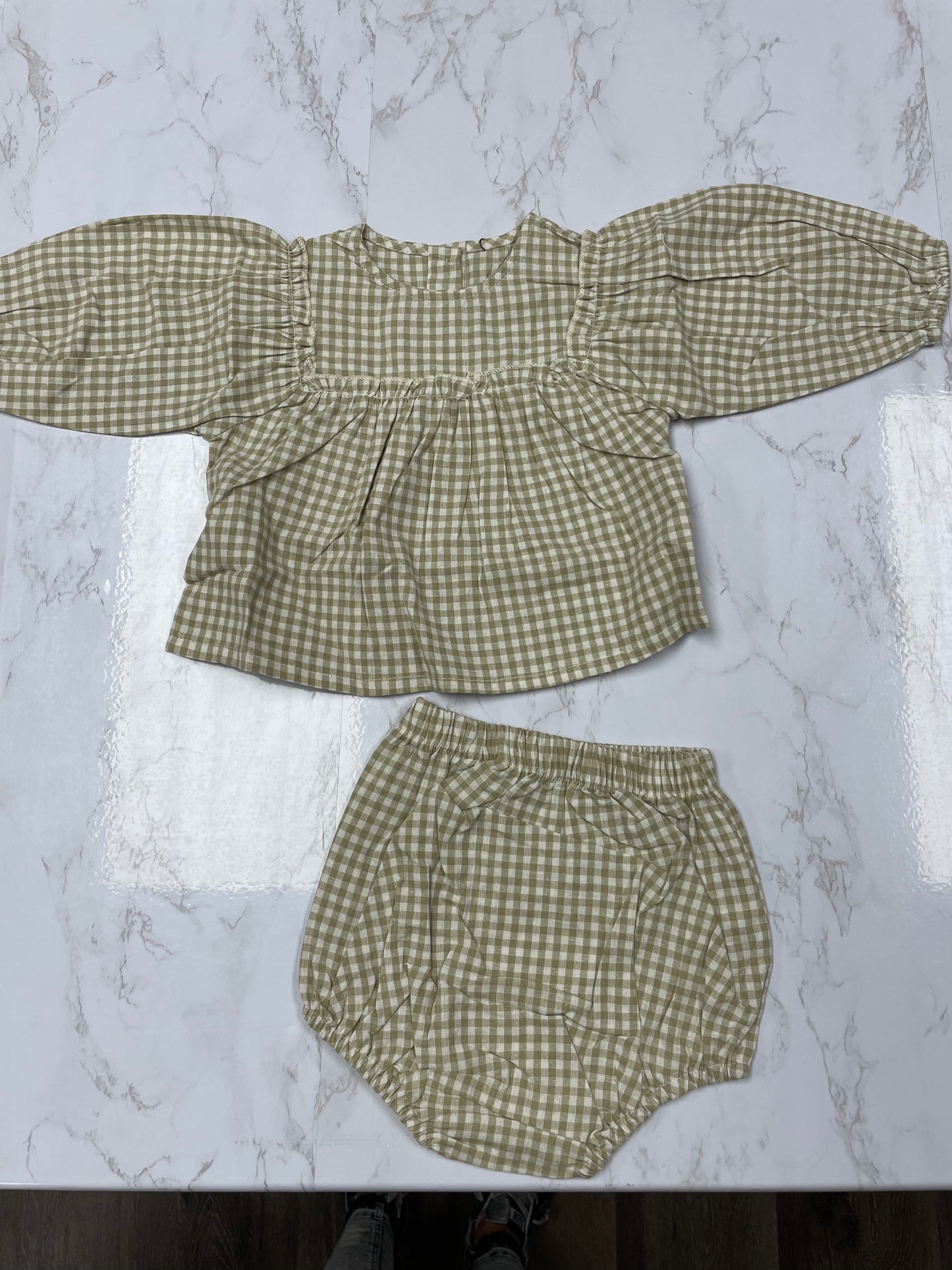 Gingham Two Piece Set