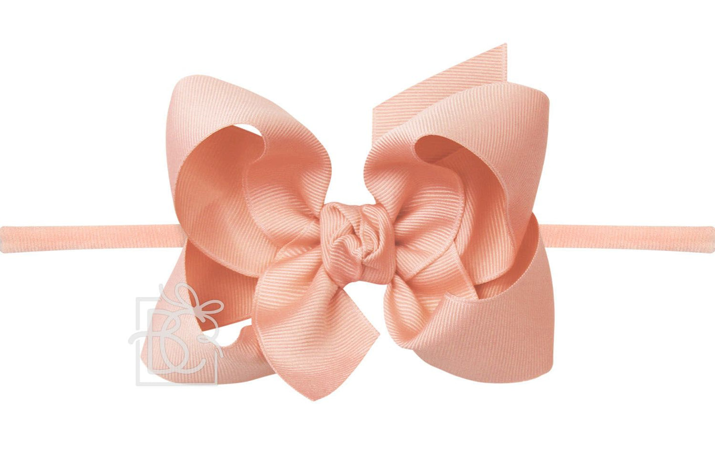 LARGE PANTYHOSE HEADBAND WITH SIGNATURE GROSGRAIN BOW (4.5")