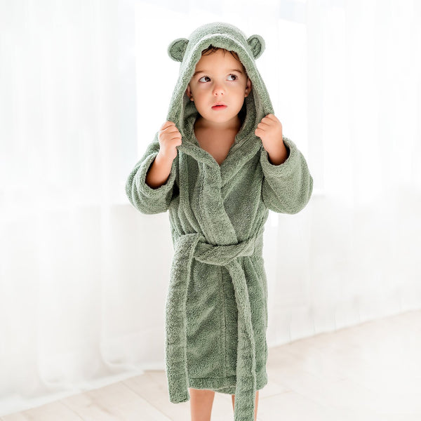Organic Cotton Hooded Cover-Up Sage