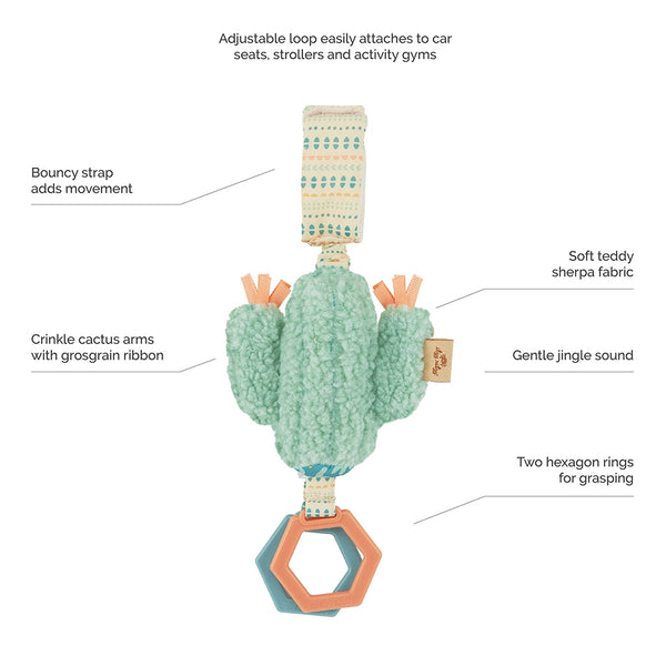 Ritzy Jingle™ Cactus Attachable Travel Toy