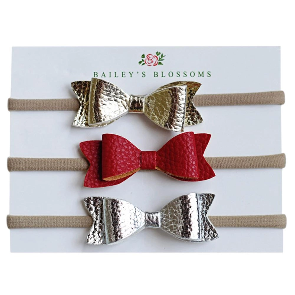 Metallic Leather Bow Variety Pack